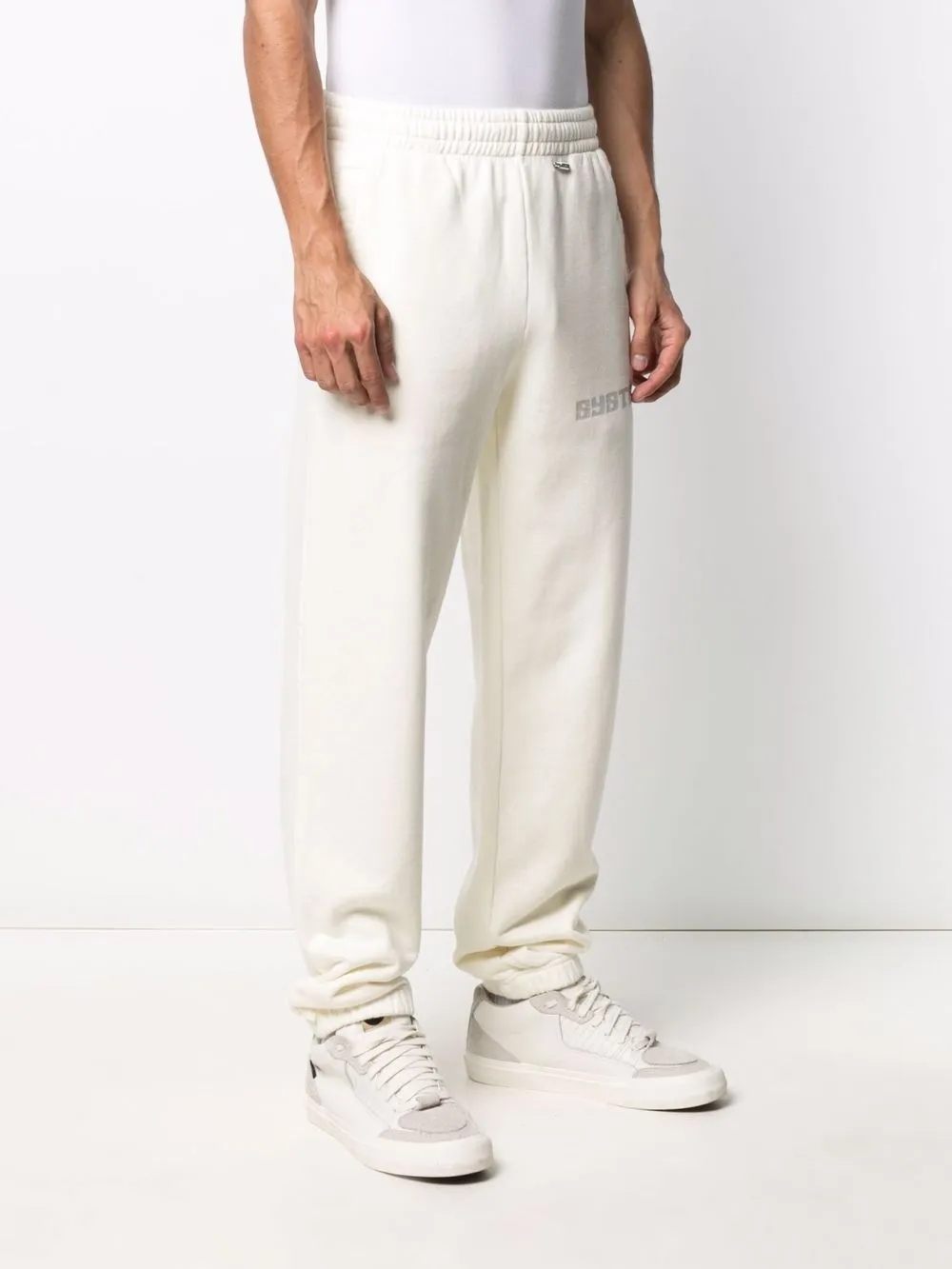 straight-leg logo cotton track pants