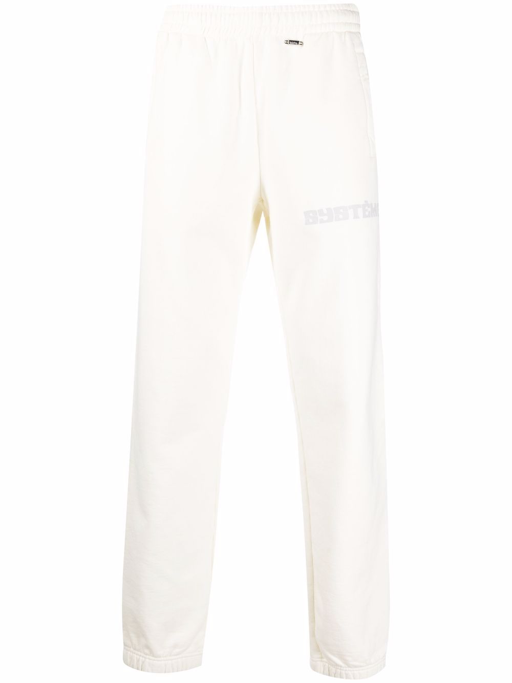 

032c straight-leg logo cotton track pants - Neutrals