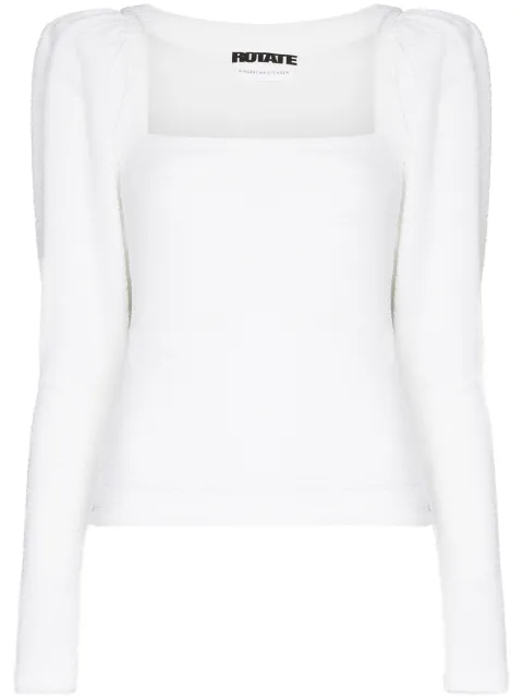 ROTATE BIRGER CHRISTENSEN Stevie square-neck long-sleeve top
