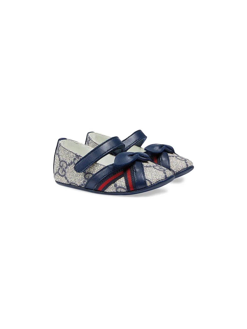 

Gucci Kids zapatos primeros pasos con motivo GG Supreme - Azul