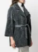 Suprema belted shearling coat