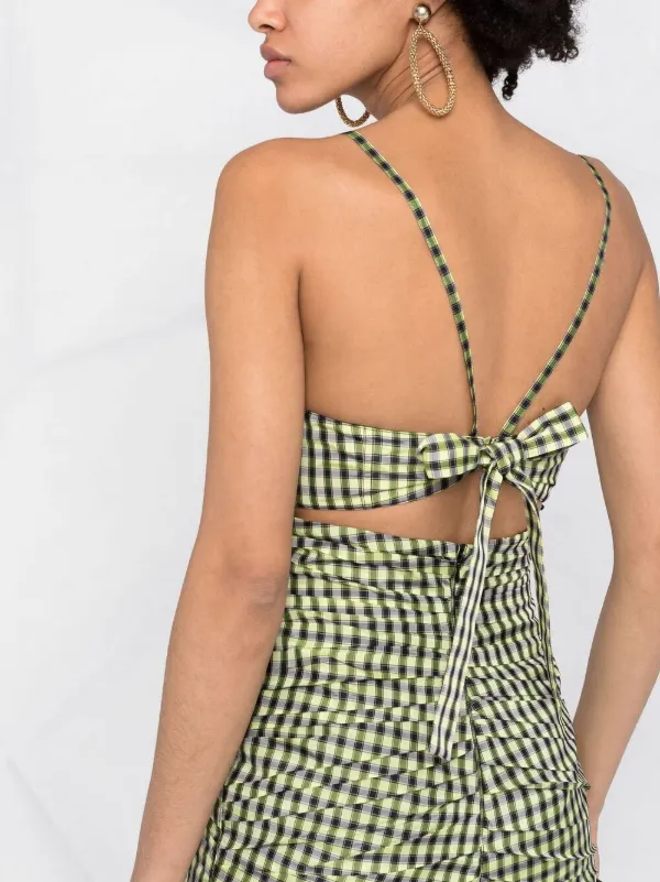 philosophy di lorenzo serafini yellow floral mini dress Philosophy Di Lorenzo Serafini Gingham Check Print Minidress | Yellow
