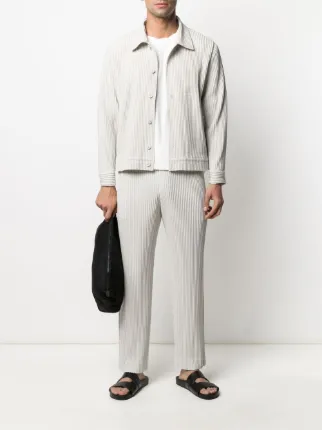 pleated straight-leg trousers展示图