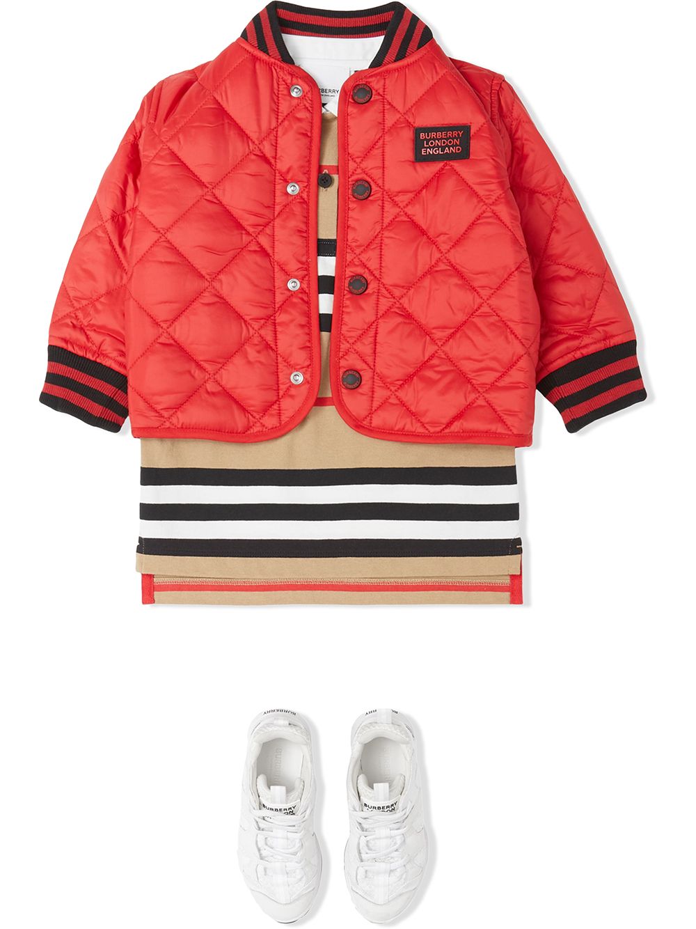 фото Burberry kids стеганый бомбер