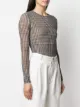 MM6 Maison Margiela sheer checked bodysuit
