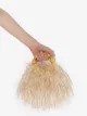 Vanina Juliette feather clutch bag