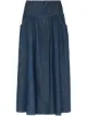 Image 1 of See by Chloé gathered-detailing denim midi skirt