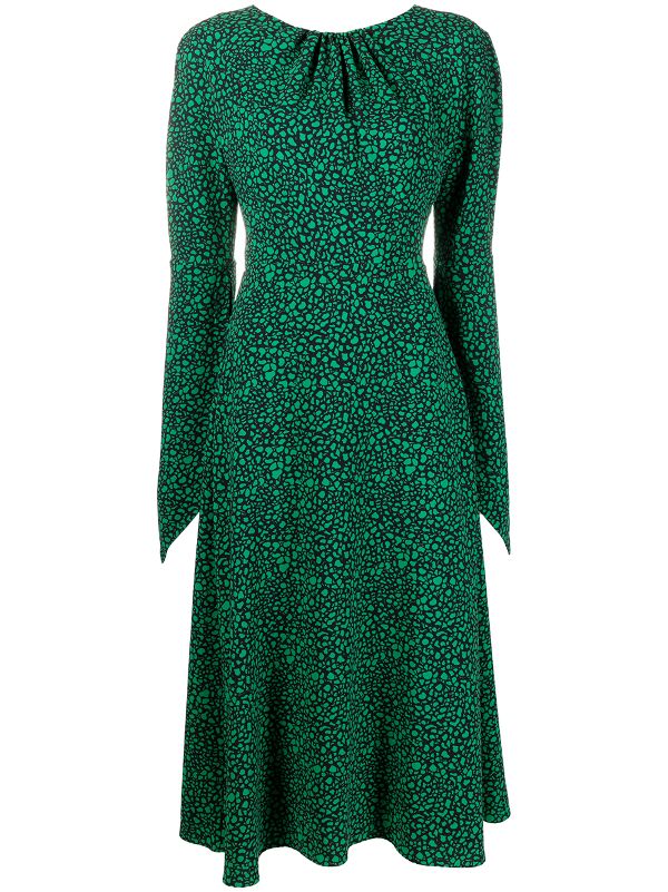 victoria beckham green dress