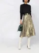 Image 2 of Victoria Beckham metallic pleated skirt