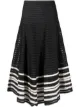 Image 1 of RED Valentino striped mid-length skirt