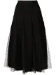 Image 1 of RED Valentino point d'esprit mid-length skirt