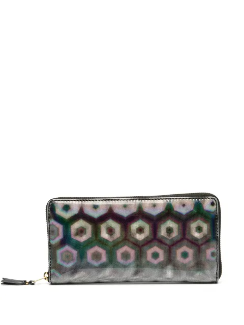 Comme Des Garçons Wallet portefeuille continental à imprimé géométrique