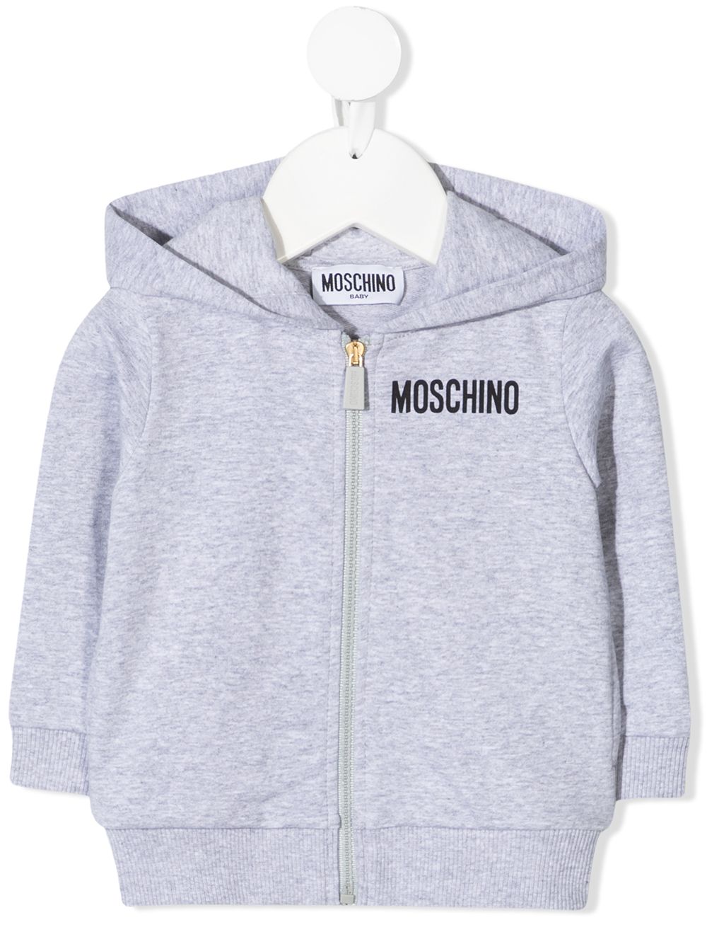 фото Moschino kids толстовка на молнии с капюшоном