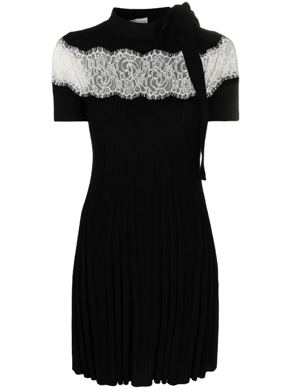 red valentino black and white dress