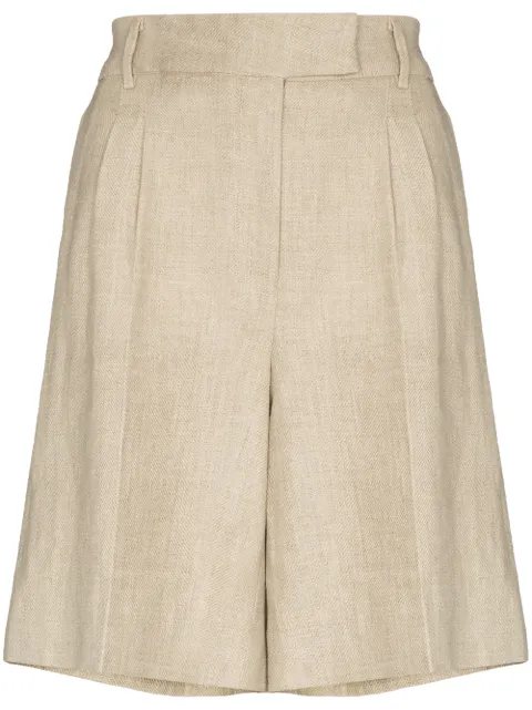 REMAIN Kit linen Bermuda shorts