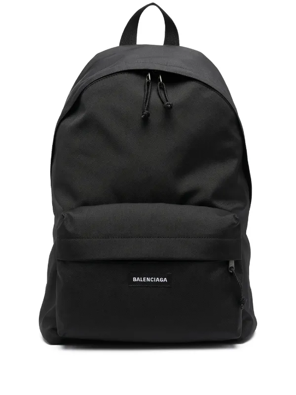 Balenciaga Explorer Logo Patch Crossbody Bag - Black