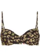 Imagen 1 de Solid & Striped top de bikini con estampado de leopardo