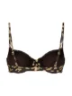 Imagen 2 de Solid & Striped top de bikini con estampado de leopardo
