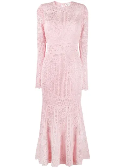patchwork lace knitted dress 