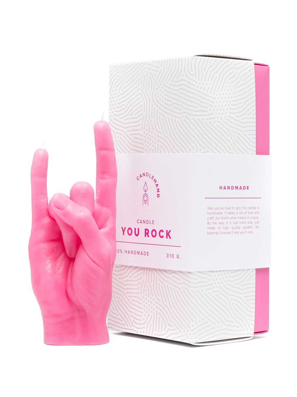 Shop Candlehand You Rock Scented Candle In Pink