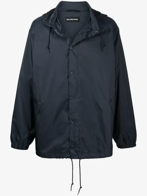 Balenciaga multi language logo rain jacket