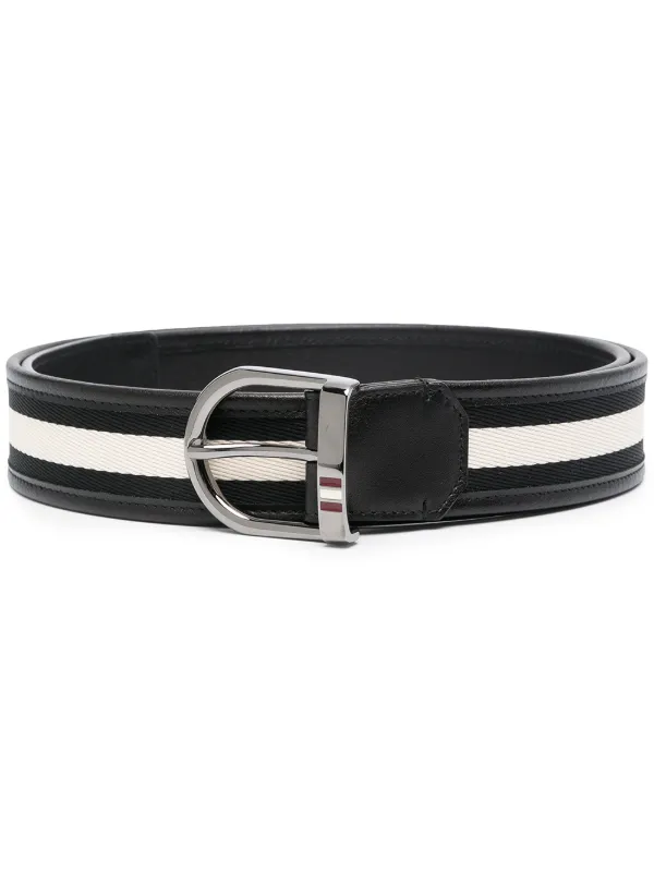 striped canvas belt