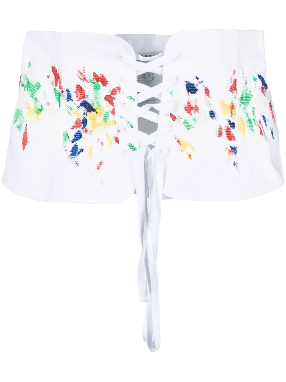 Philosophy Di Lorenzo Serafini Painterly-print Bra In White