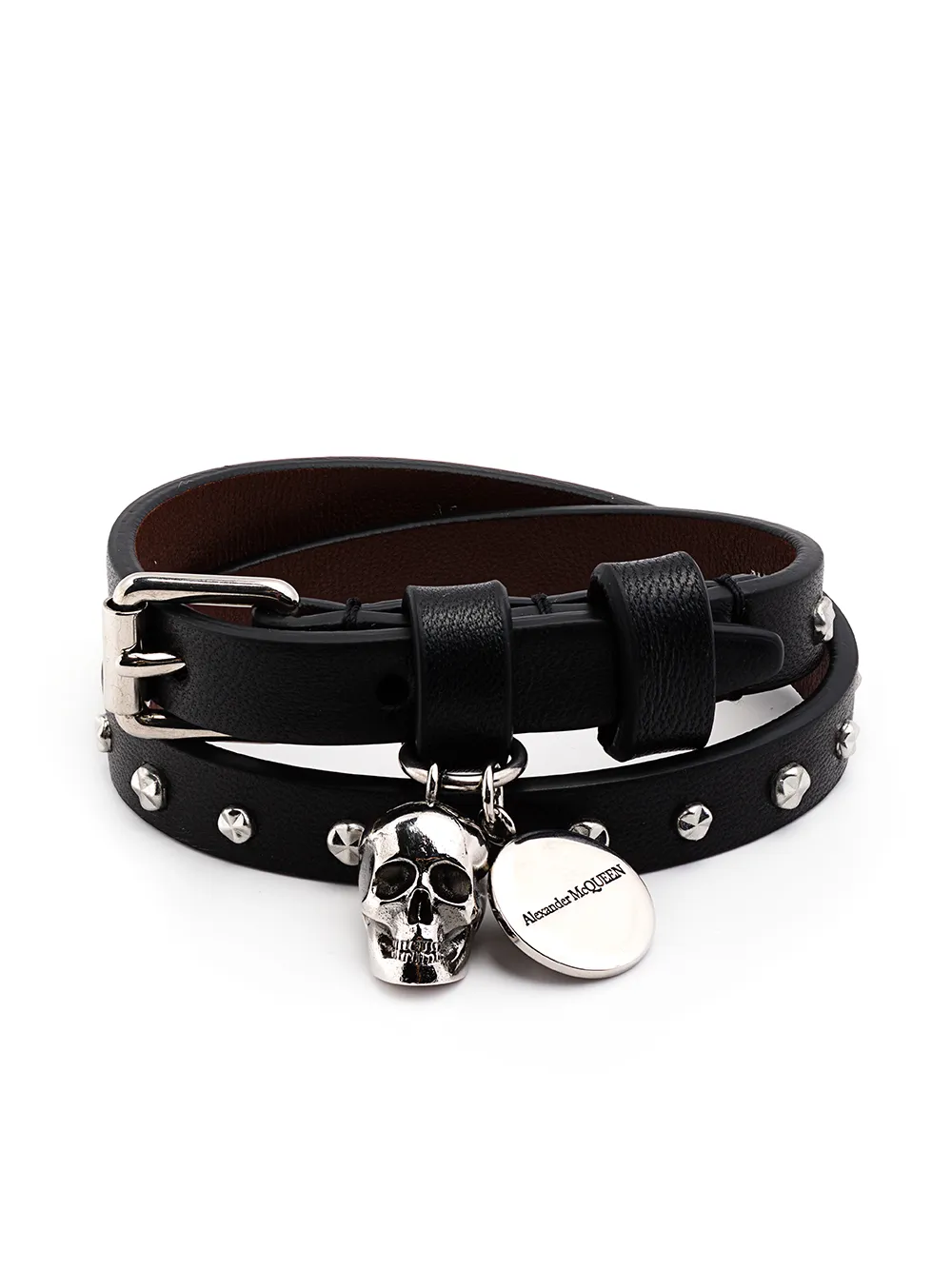 ALEXANDER MCQUEEN SKULL CHARM WRAPAROUND BRACELET