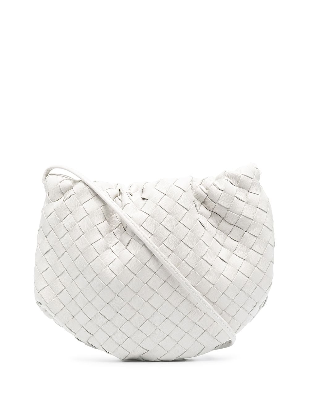 Bottega Veneta Intrecciato Crossbody Bag In White