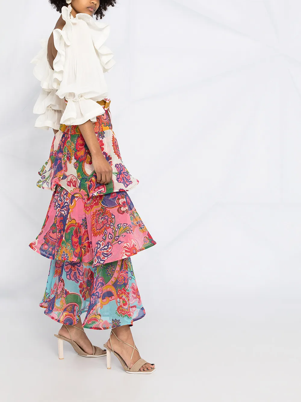 ZIMMERMANN LOVESTRUCK TIERED SKIRT