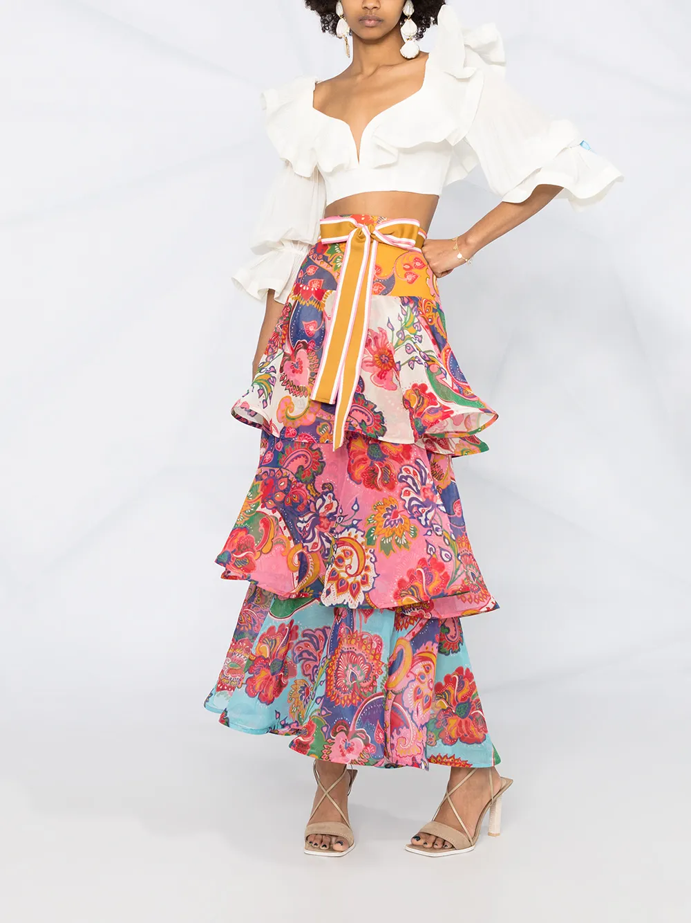 ZIMMERMANN LOVESTRUCK TIERED SKIRT