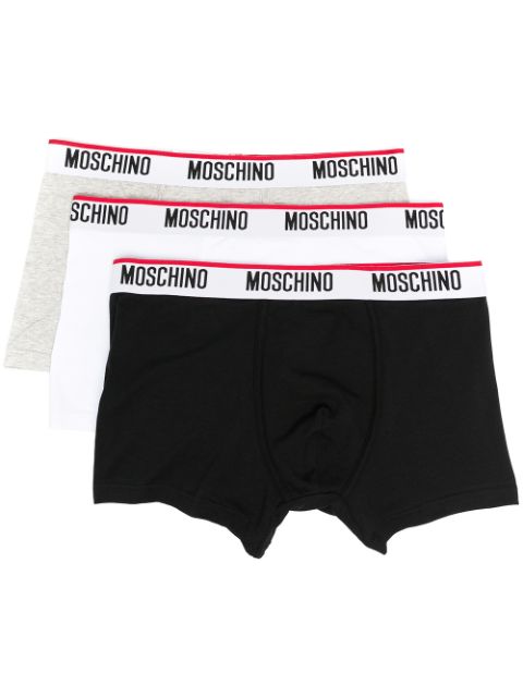Moschino logo-waistband three-pack boxers