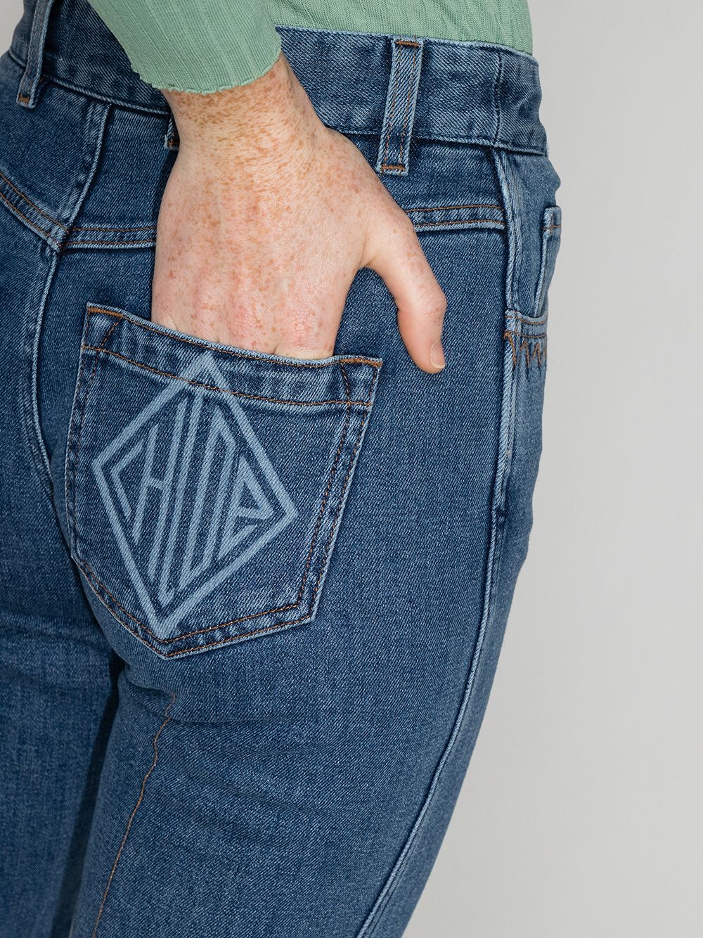 фото Chloé расклешенные джинсы с завышенной талией