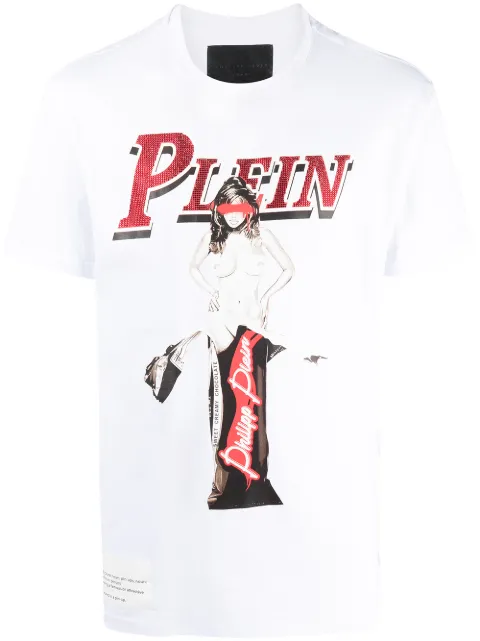 Philipp Plein playera con estampado gráfico