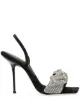 Image 1 of Alexander Wang Julie crystal scrunchie sandals