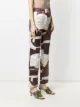 House of Sunny high-rise highway-print flared trousers