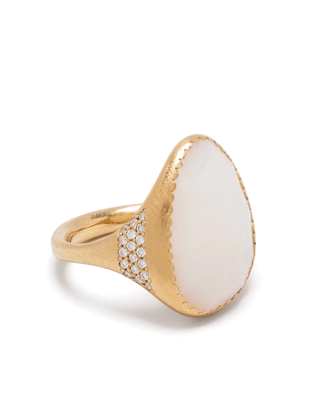 

Shinkai anillo en oro amarillo de 18kt con diamantes y ópalo - Dorado