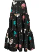 Image 1 of La Doublej tiered floral-print maxi skirt