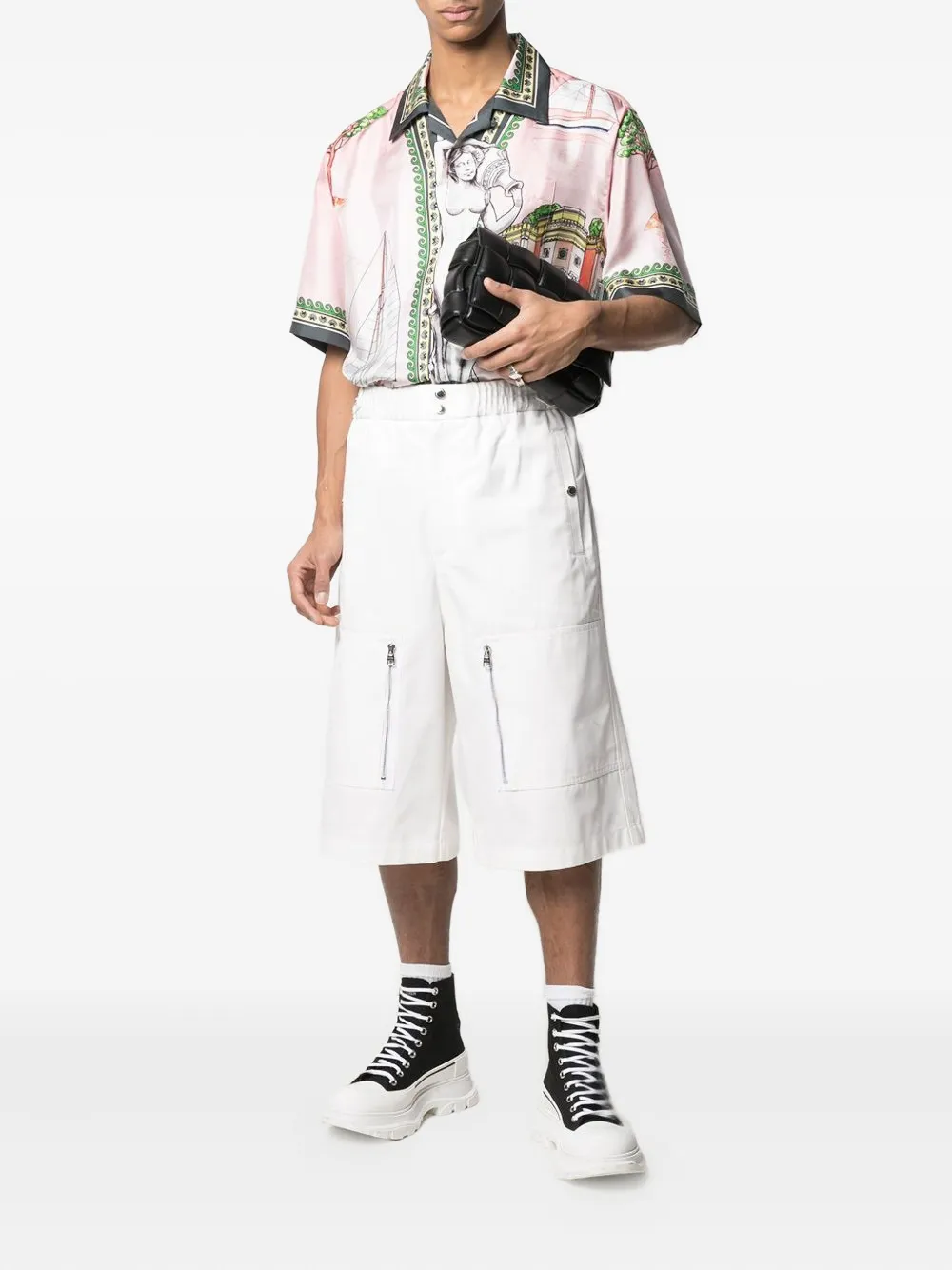 Alexander McQueen Shorts met meerdere zakken - Wit