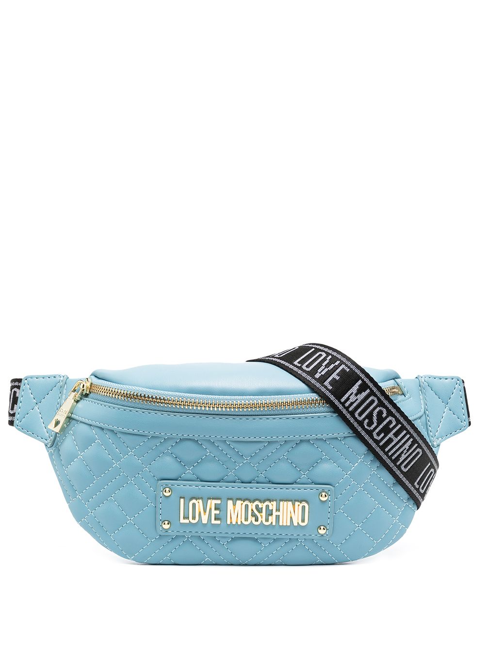 фото Love moschino стеганая поясная сумка с логотипом