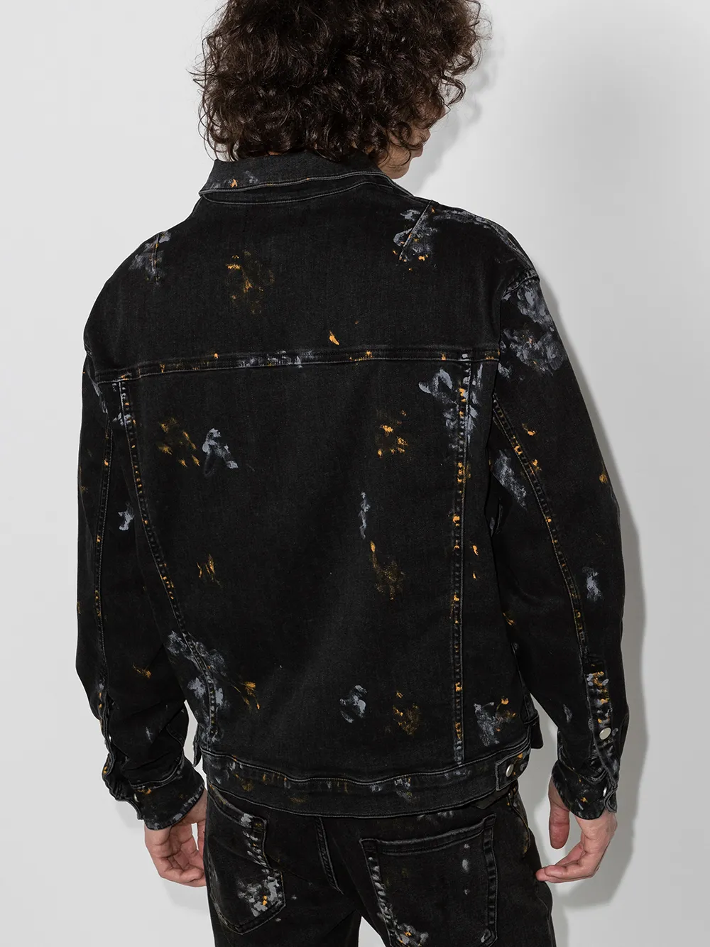 Represent Paint Splatter Buttoned Denim 