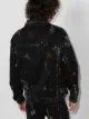 Represent paint splatter buttoned denim jacket