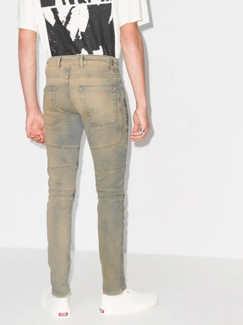 Shop Represent biker-style skinny jeans with Express Delivery - FARFETCH