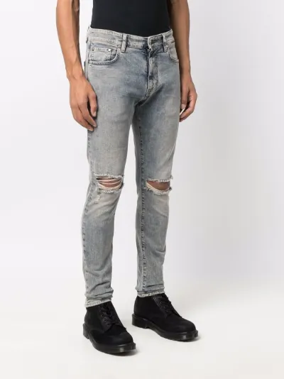 ripped-detailing skinny jeans 