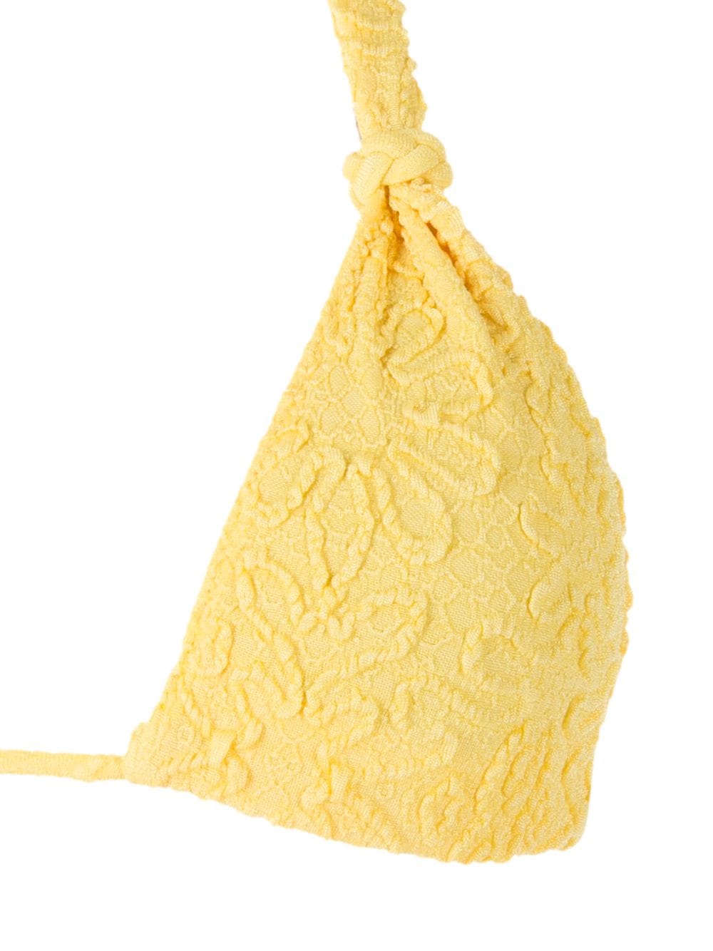Shop Clube Bossa Rings Jacquard Bikini Top In Yellow