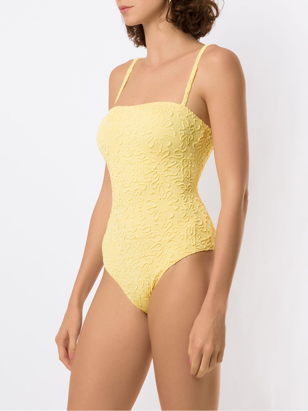 Shop Clube Bossa Lottie Jacquard One-piece In Yellow