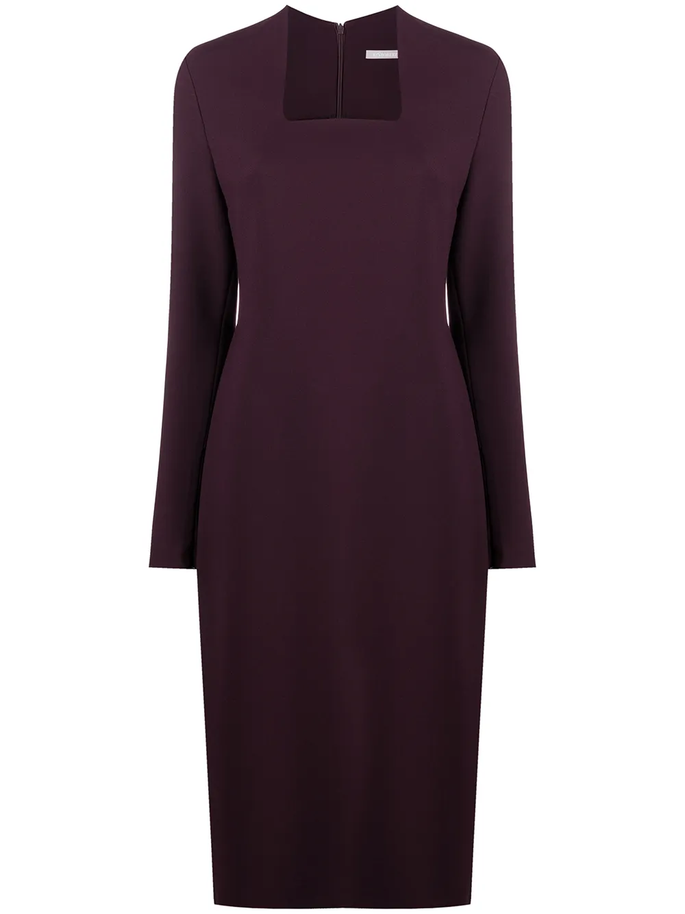 12 STOREEZ vestido midi con cuello cuadrado - Morado