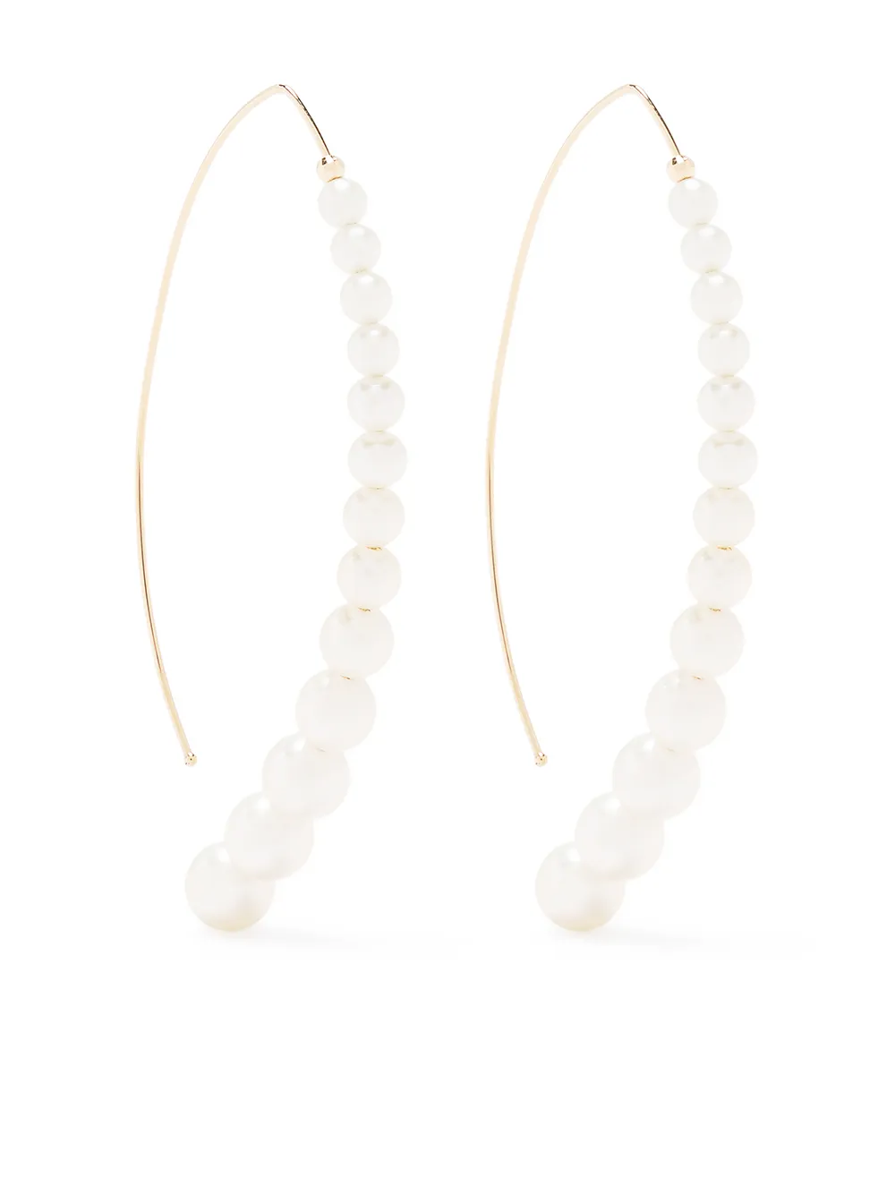 

Mizuki 14kt yellow gold graduated pearl Marquis earrings