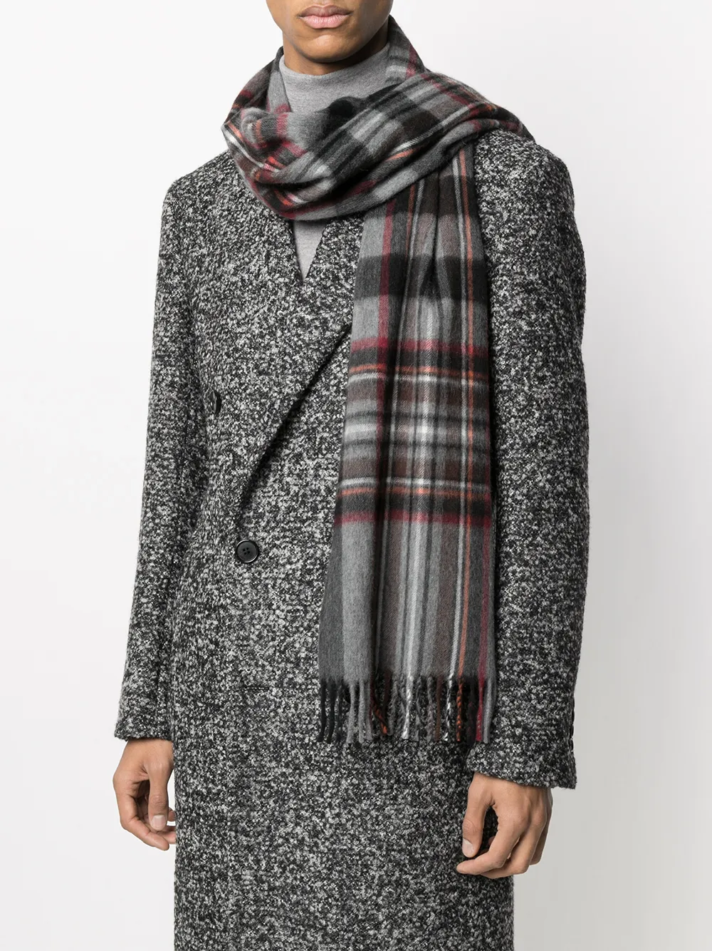 Begg x Co plaid wool scarf | Image 2