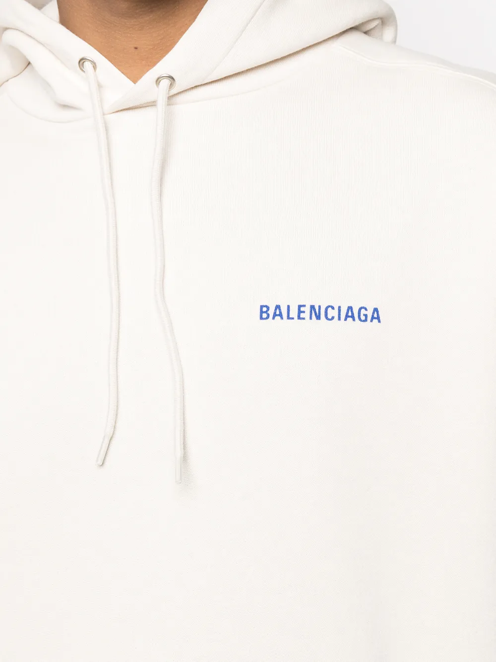 Balenciaga Hoodie met logoprint Beige